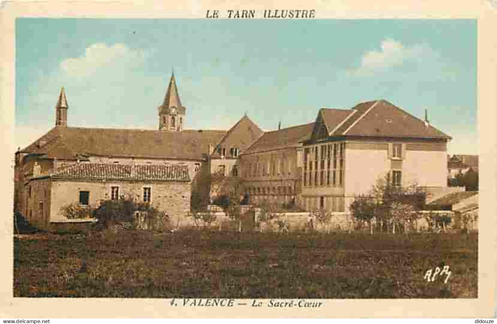 81 - Valence D'Albigeois - Le Sacré-Coeur  - Colorisée - Correspondance - Oblitération Ronde De 1944 - Editeur APA - CPA - Valence D'Albigeois