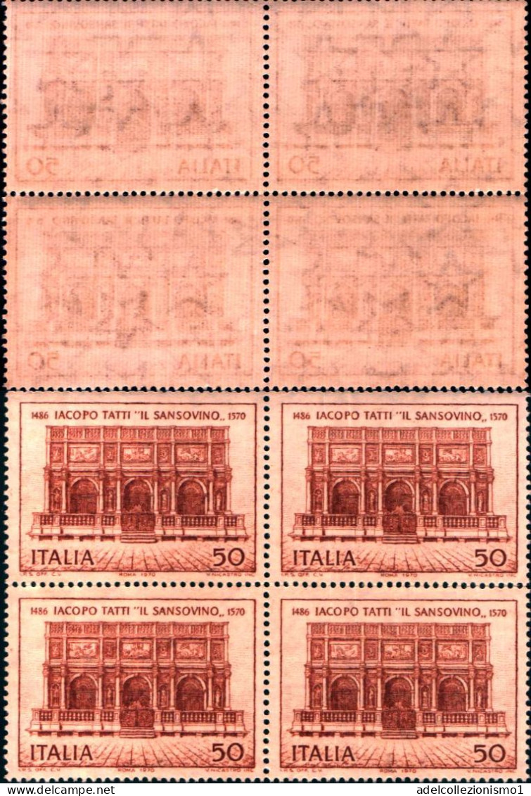 17276A) lotto quartine italiane mnh**  anno 1970