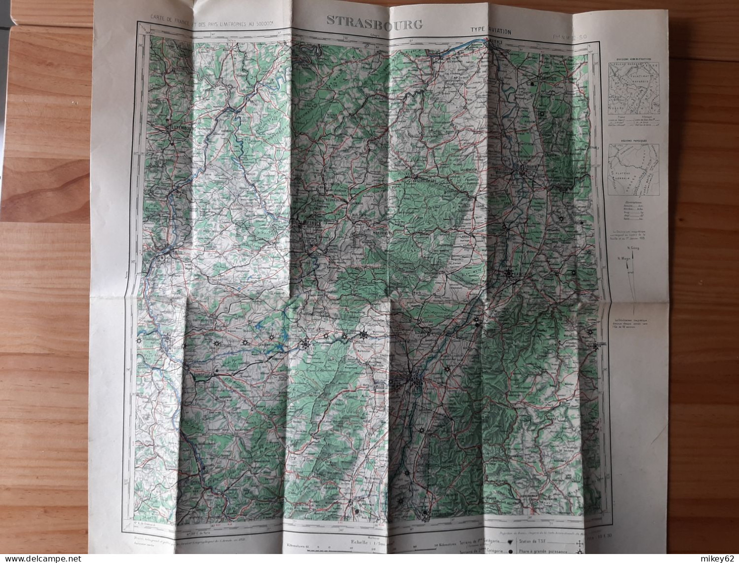 Carte Militaire Type Aviation Strasbourg Tirage Decembre 1939 - Carte Topografiche