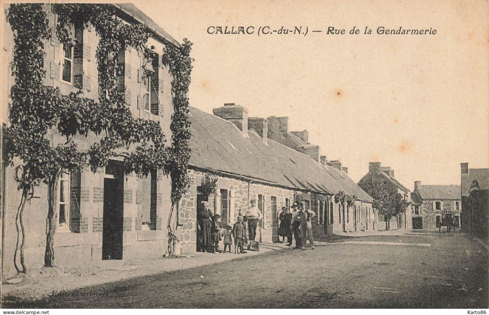 Callac * Rue De La Gendarmerie * Villageois - Callac