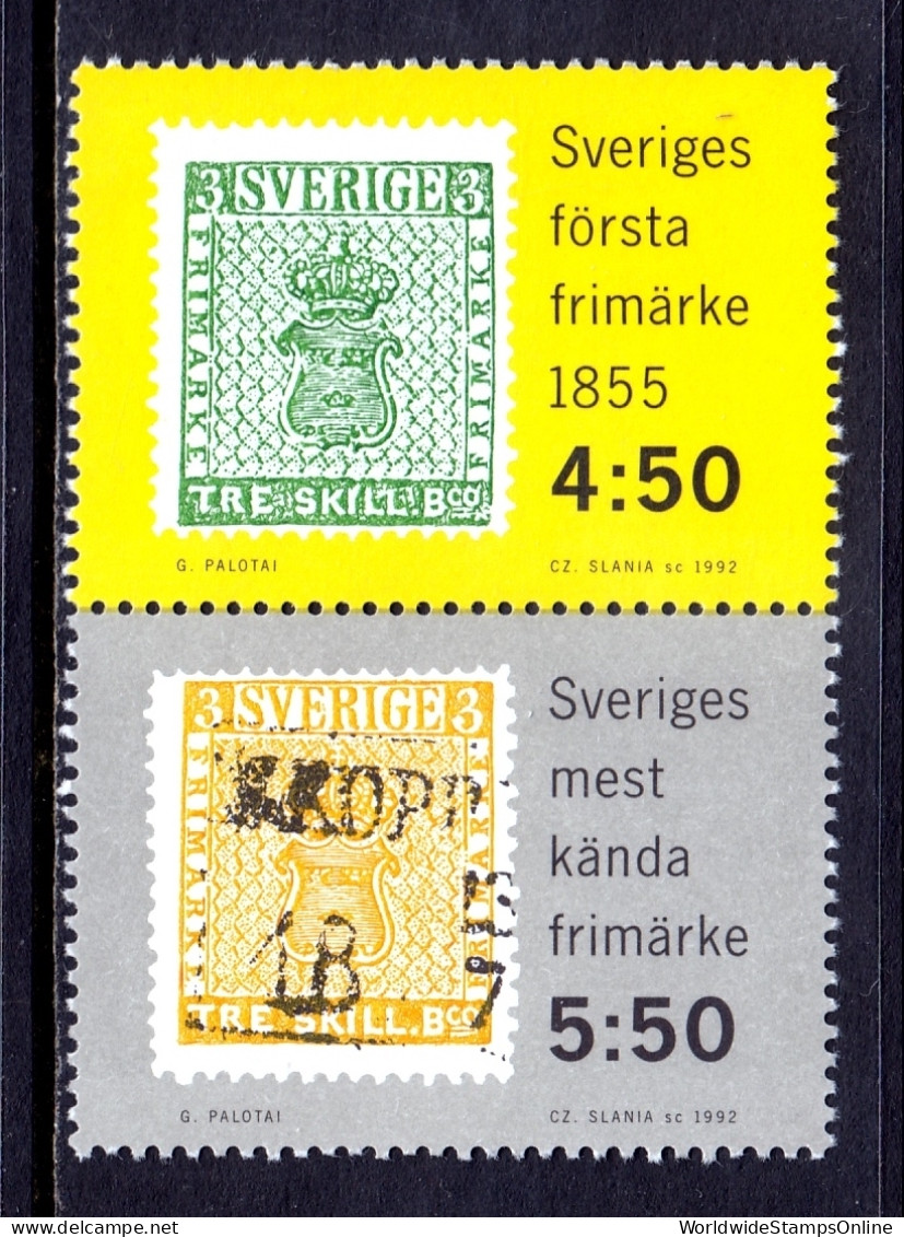 Sweden - Scott #1944, 1945 - MNH - Minor Toning Spot On Gum #1944 - SCV $6.50 - Nuevos
