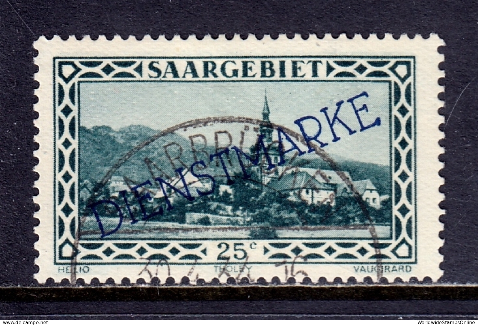 Saar - Scott #O19 - Used - SCV $6.50 - Dienstmarken