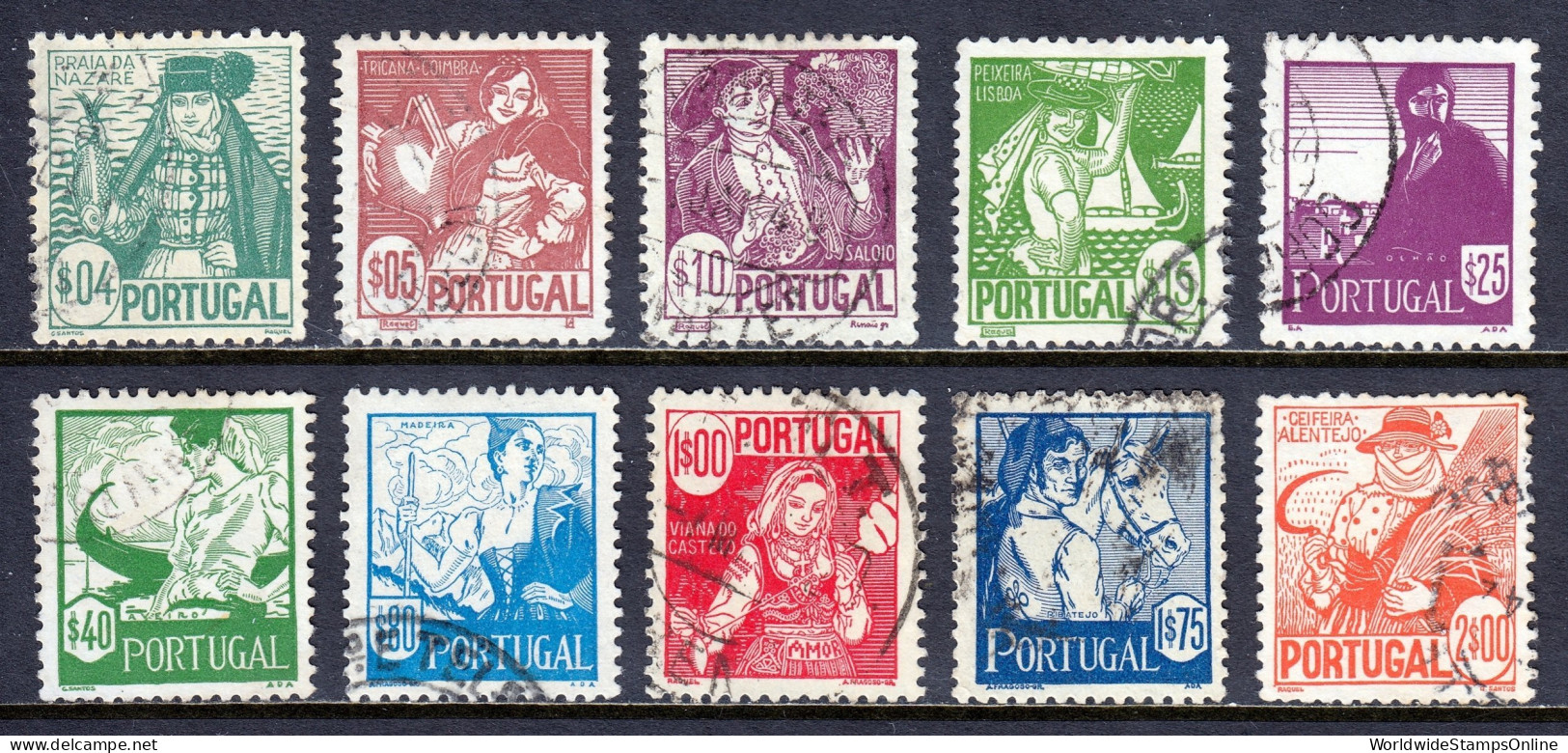 Portugal - Scott #605-614 - Used - See Description - SCV $14 - Gebraucht