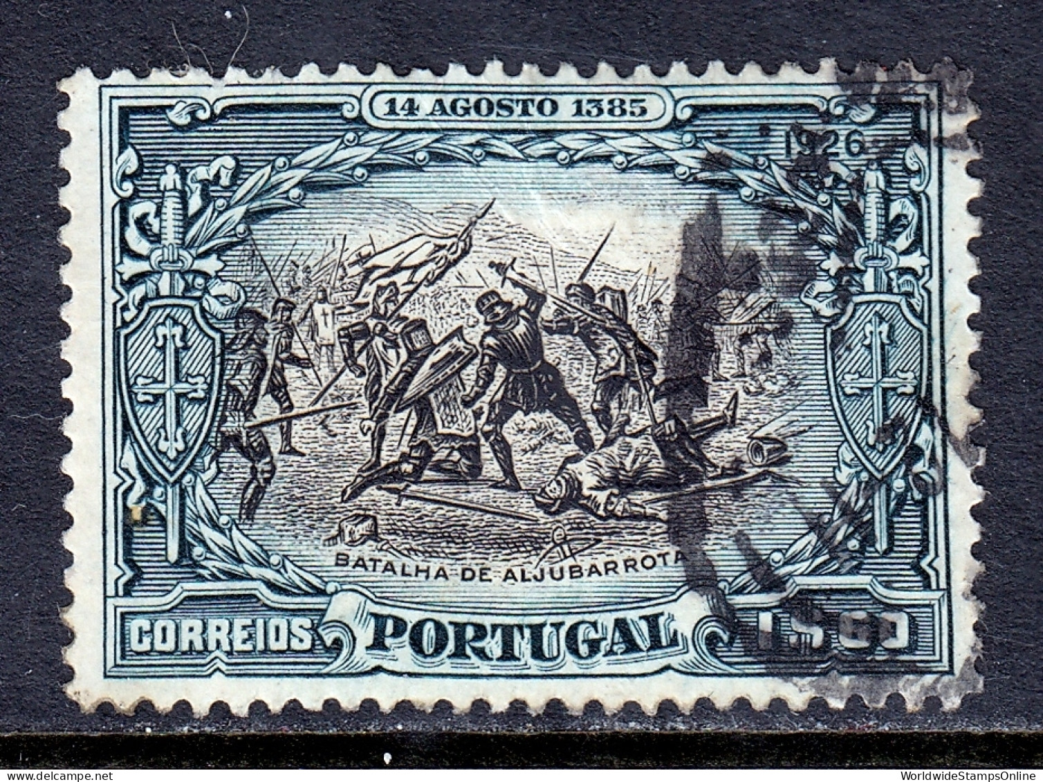 Portugal - Scott #394 - Used - Remnant Gum - SCV $9.25 - Gebraucht