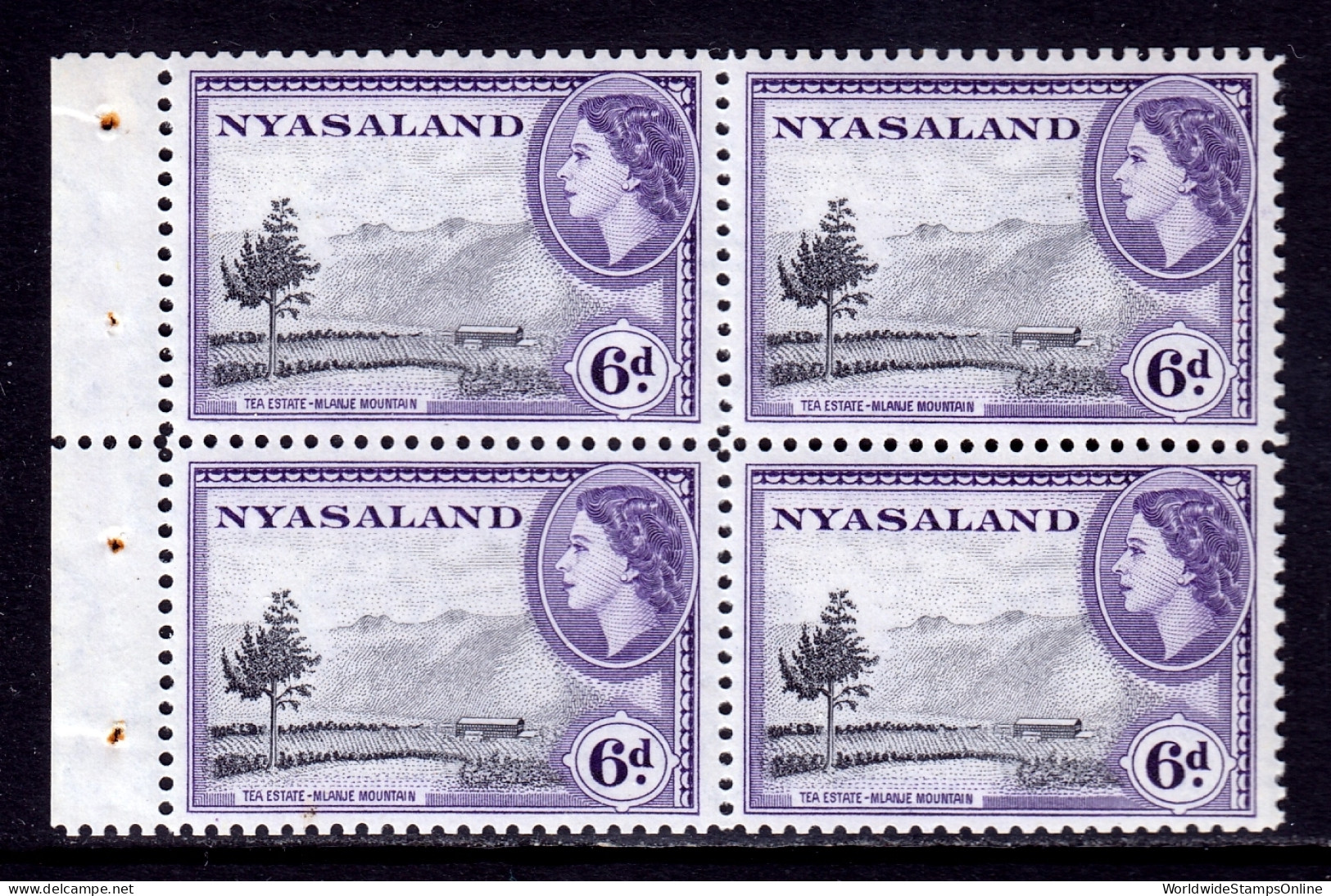 Nyasaland - Scott #104a - MH/MNH - 2 Pencil Marks/rev. - SCV $11 - Nyassaland (1907-1953)