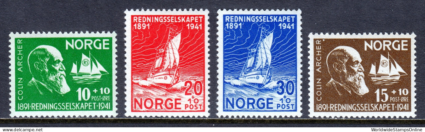 Norway - Scott #B20-B23 - MNH - Gum Bump #B21 - SCV $15 - Unused Stamps