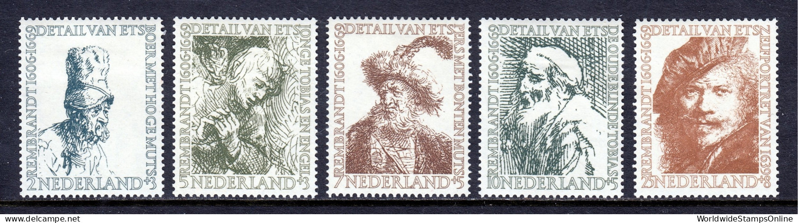 Netherlands - Scott #B291-B295 - MH - See Description - SCV $41 - Unused Stamps