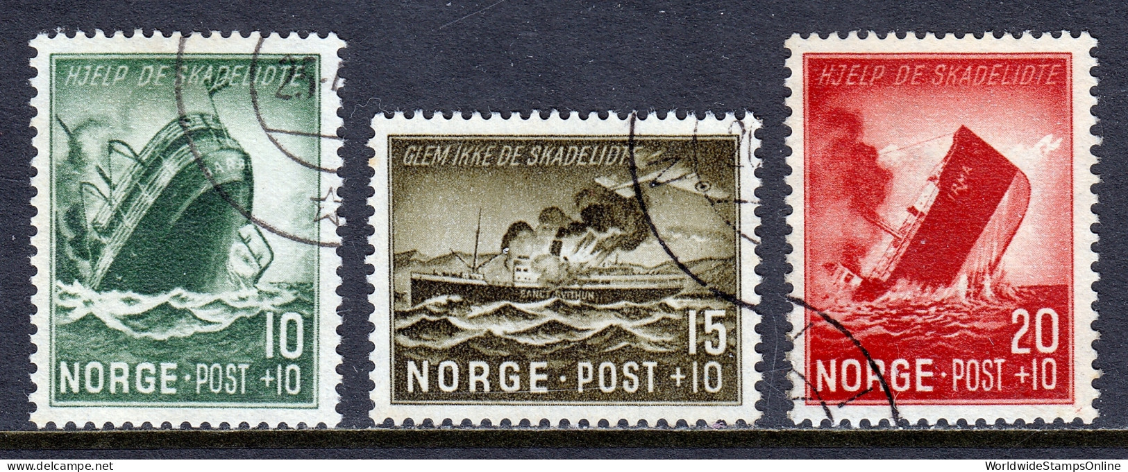 Norway - Scott #B35-B37 - Used - SCV $21 - Usados