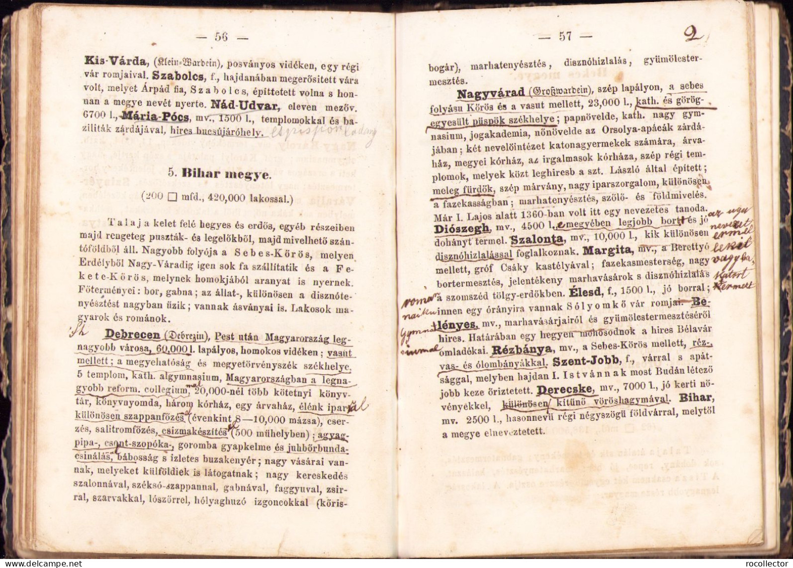 Magyarország Földleirása Irta Kuttner Sándor, 1861, Pest 434SP - Livres Anciens