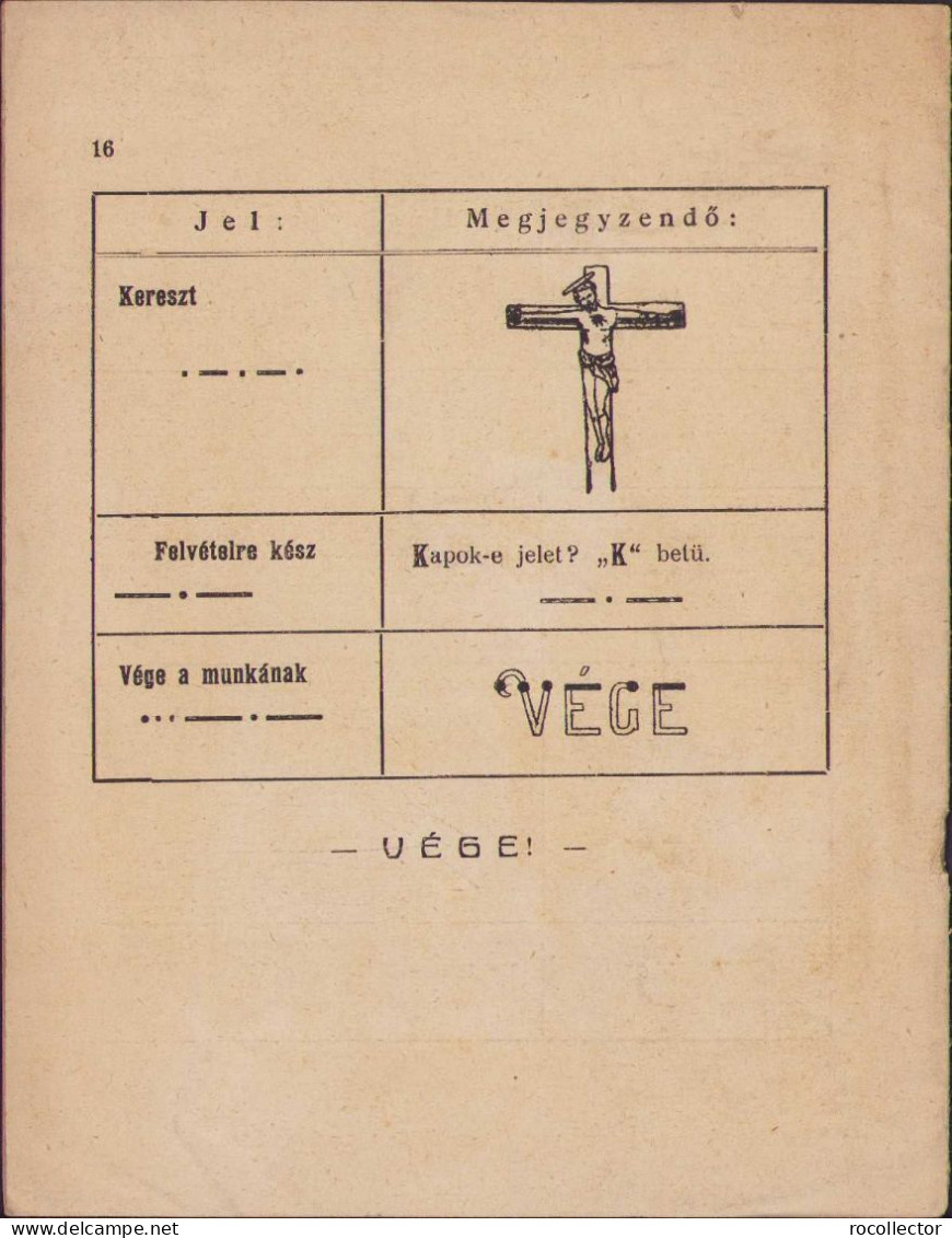 Morsejelek Képekben A Hadsereg Optikai Távjelyőszolgálat Részére Irta Bárdosy Coriolan 1912 Brassó 422SP - Libros Antiguos Y De Colección