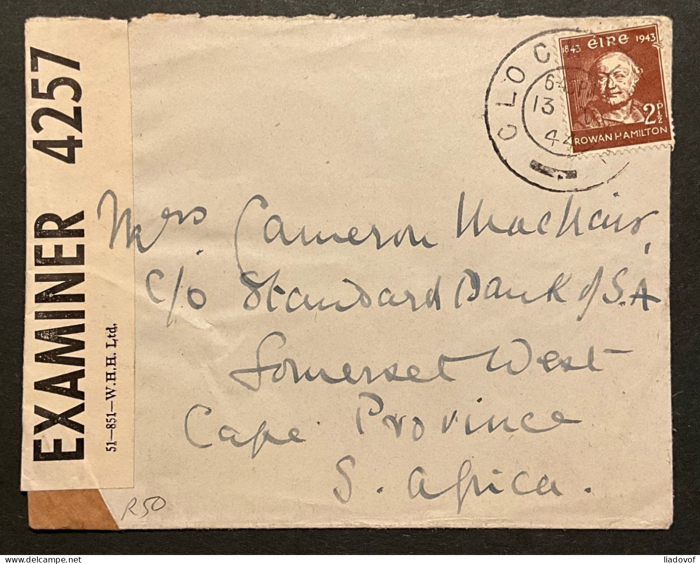 Censor Cover 1943 Clo Ch... > Kaapstad - Storia Postale