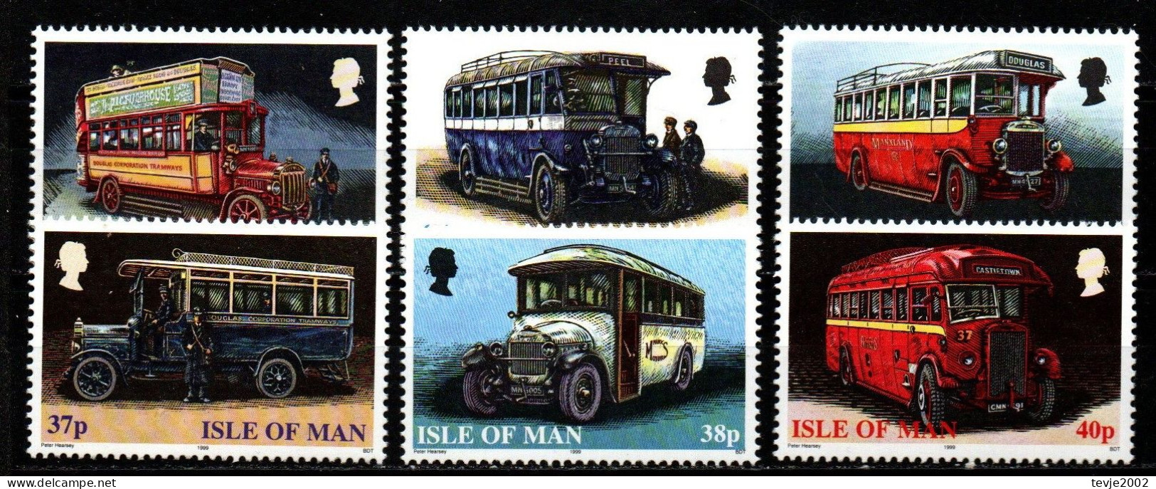 Isle Of Man 1999 - Mi.Nr. 820 - 825 - Postfrisch MNH - Busse Buses - Bussen