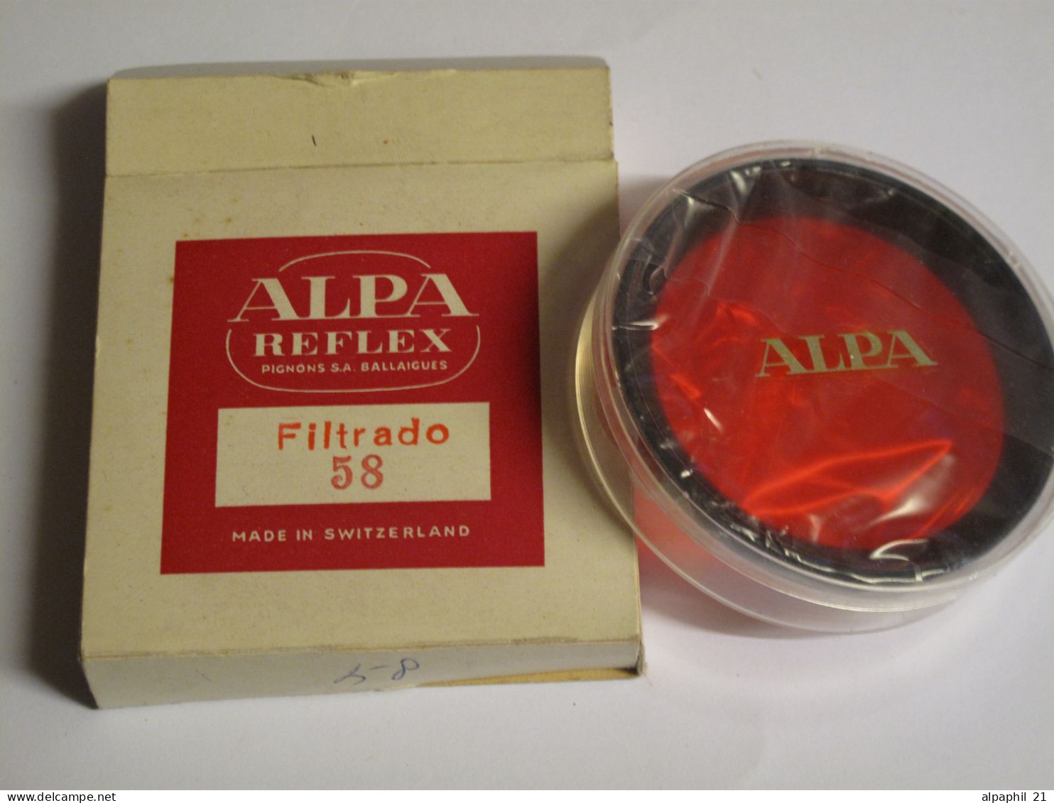 Alpa Reflex Filter, Filtrado Ø D No. 58 (medium Red) - Autres & Non Classés