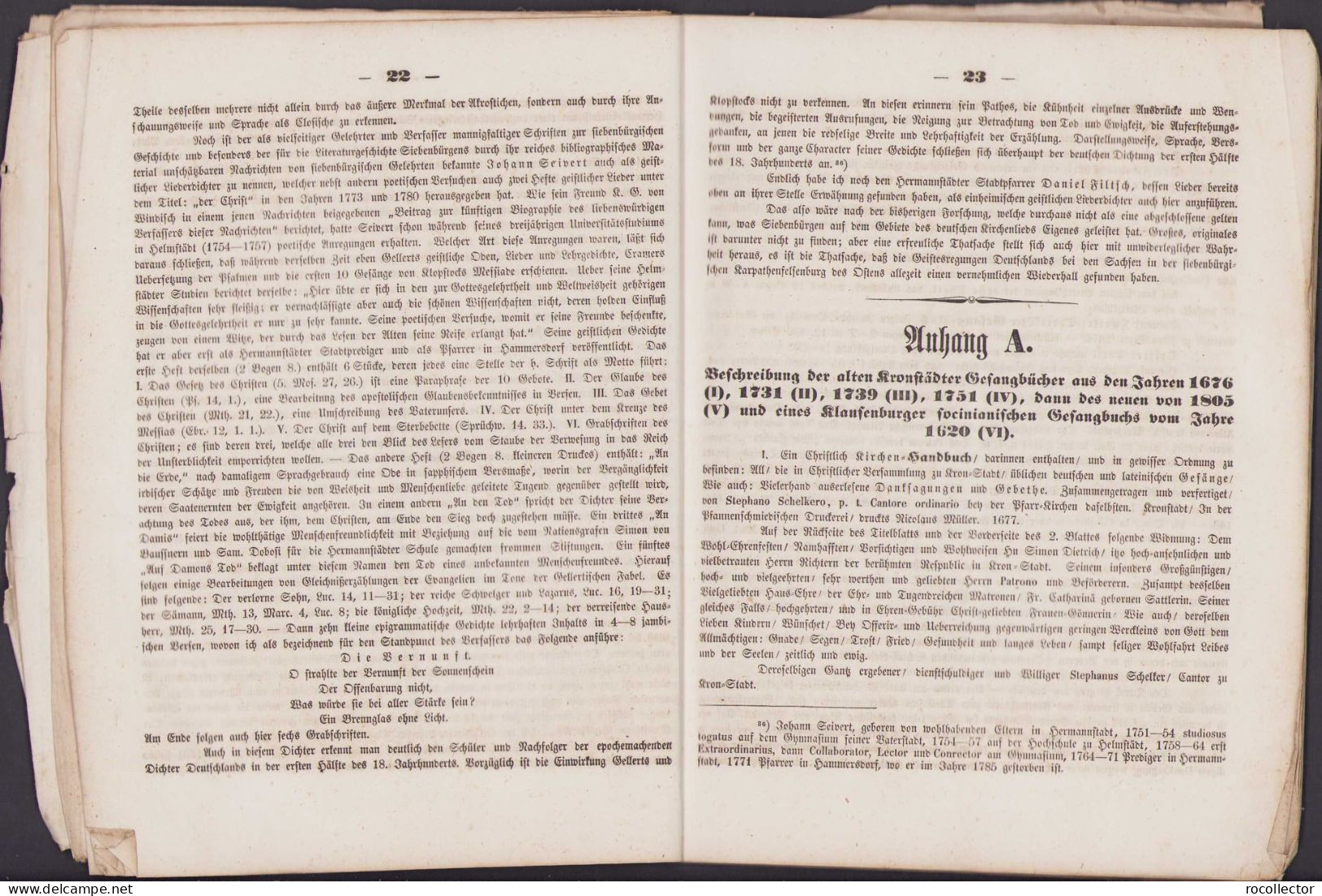 Programm Des Evangelischen Gymnasiums A. C. Zu Mediasch Und Der Damit Vereinigten Schulanstalten Für Das Schuljahr 1857 - Libri Vecchi E Da Collezione