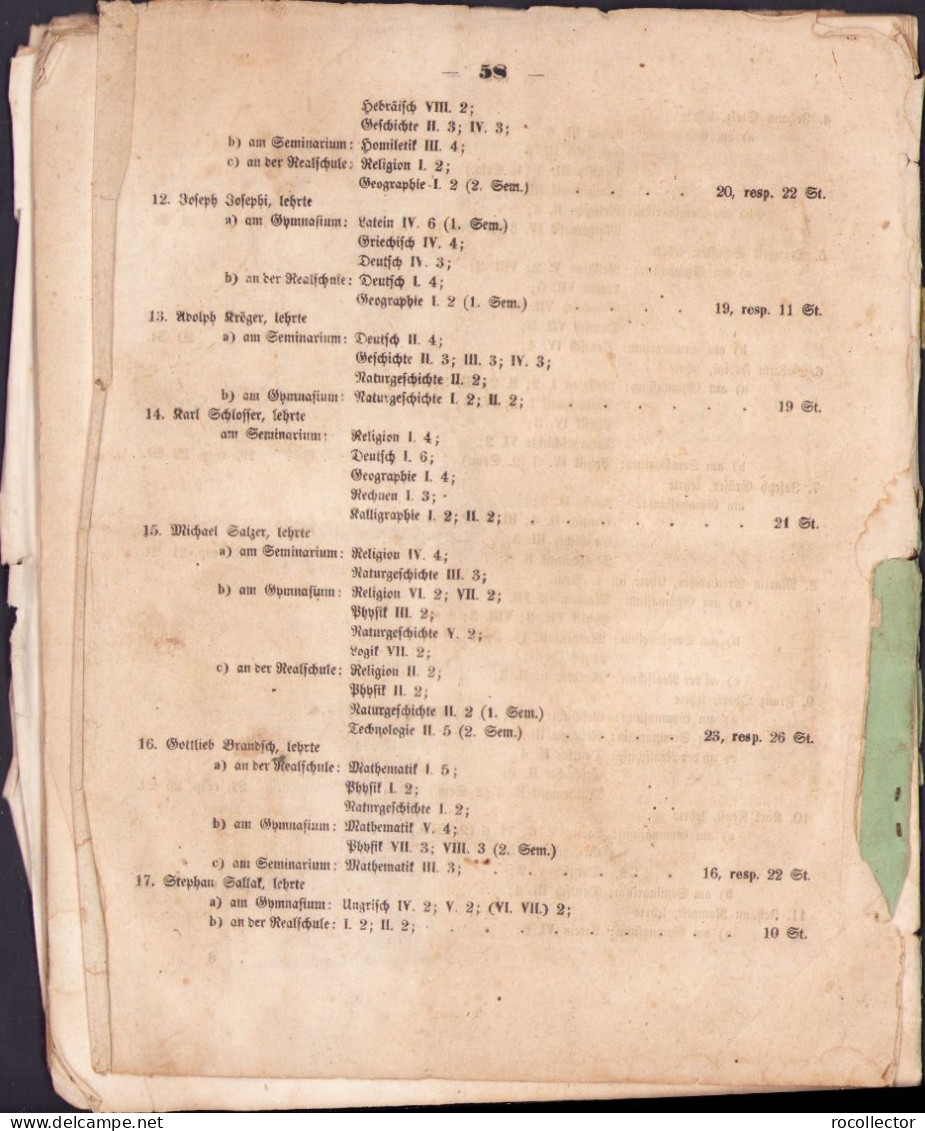 Programm des evangelischen Gymnasiums A. C. zu Mediasch und der damit vereinigten Schulanstalten für das Schuljahr 1857