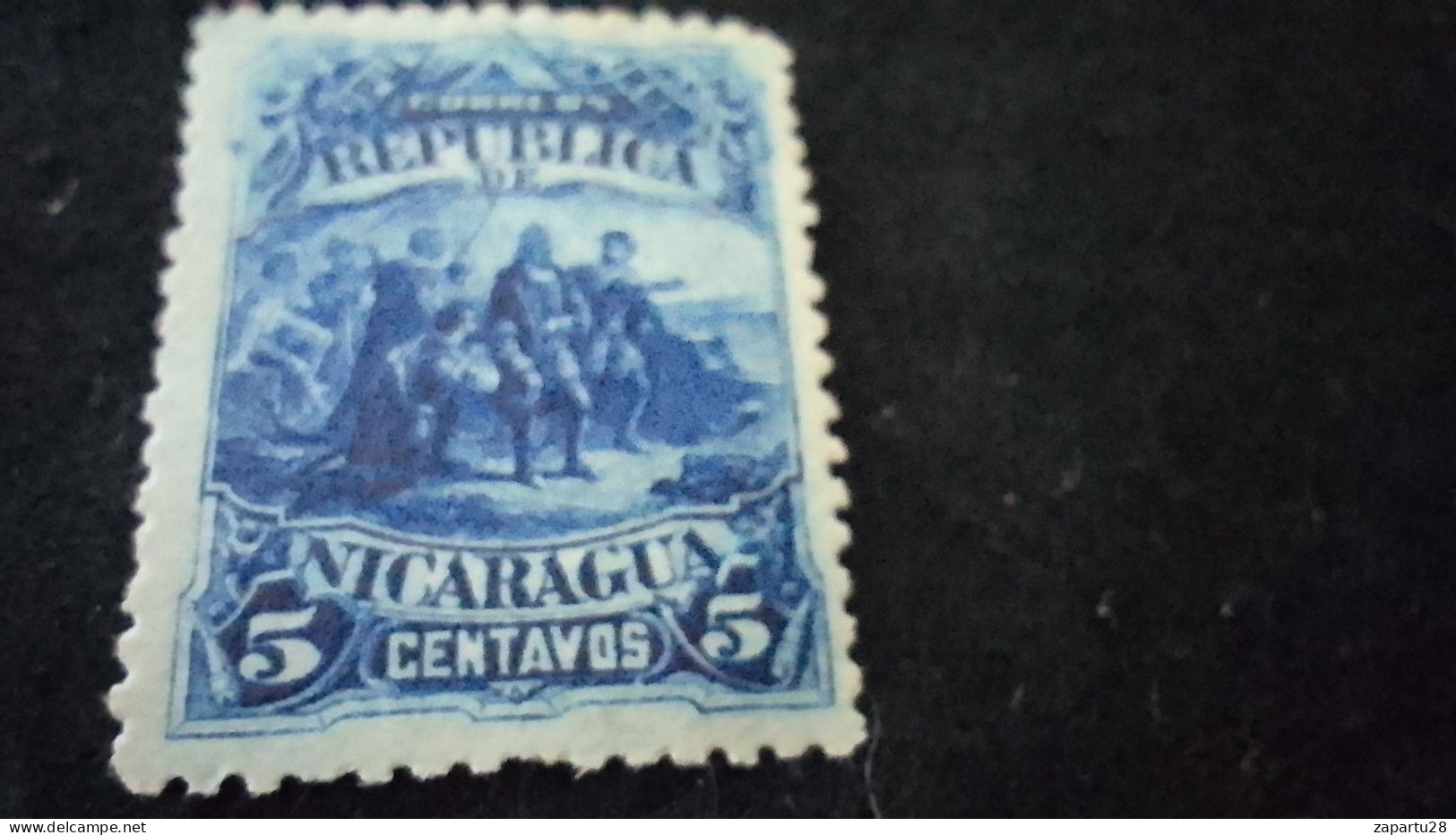 NİARAGUA- 1848   5  C.     DAMGASIZ  NOT GOM - Nicaragua