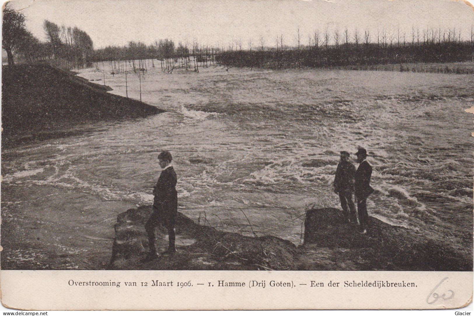 Hamme - Overstrooming 12 Maart 1906 - ........1 Euro !!!!!! - Hamme