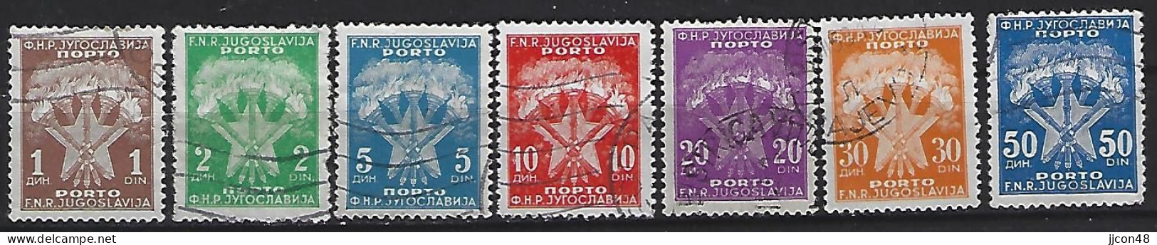 Jugoslavia 1951-62  Portomarken (o) Mi.100-106 - Postage Due