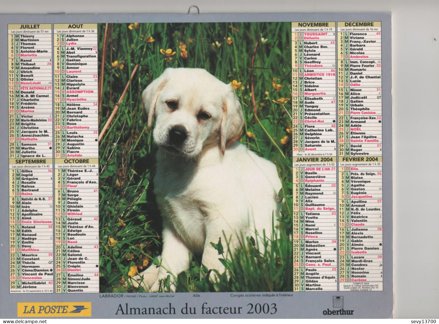 Almanach Du Facteur 2003 - Grossformat : 2001-...