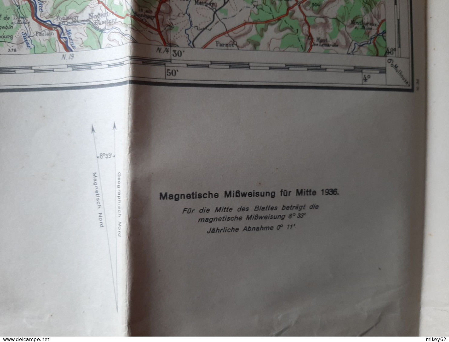 Carte Militaire Type Aviation Reims Allemande - Mapas Topográficas