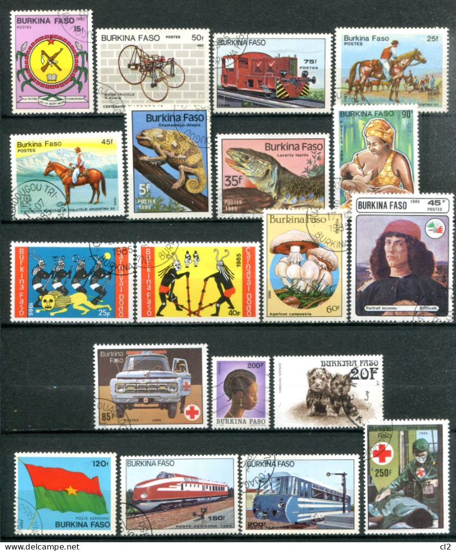 BURKINA FASO - Lot De 19 Timbres (voir Description) - Burkina Faso (1984-...)