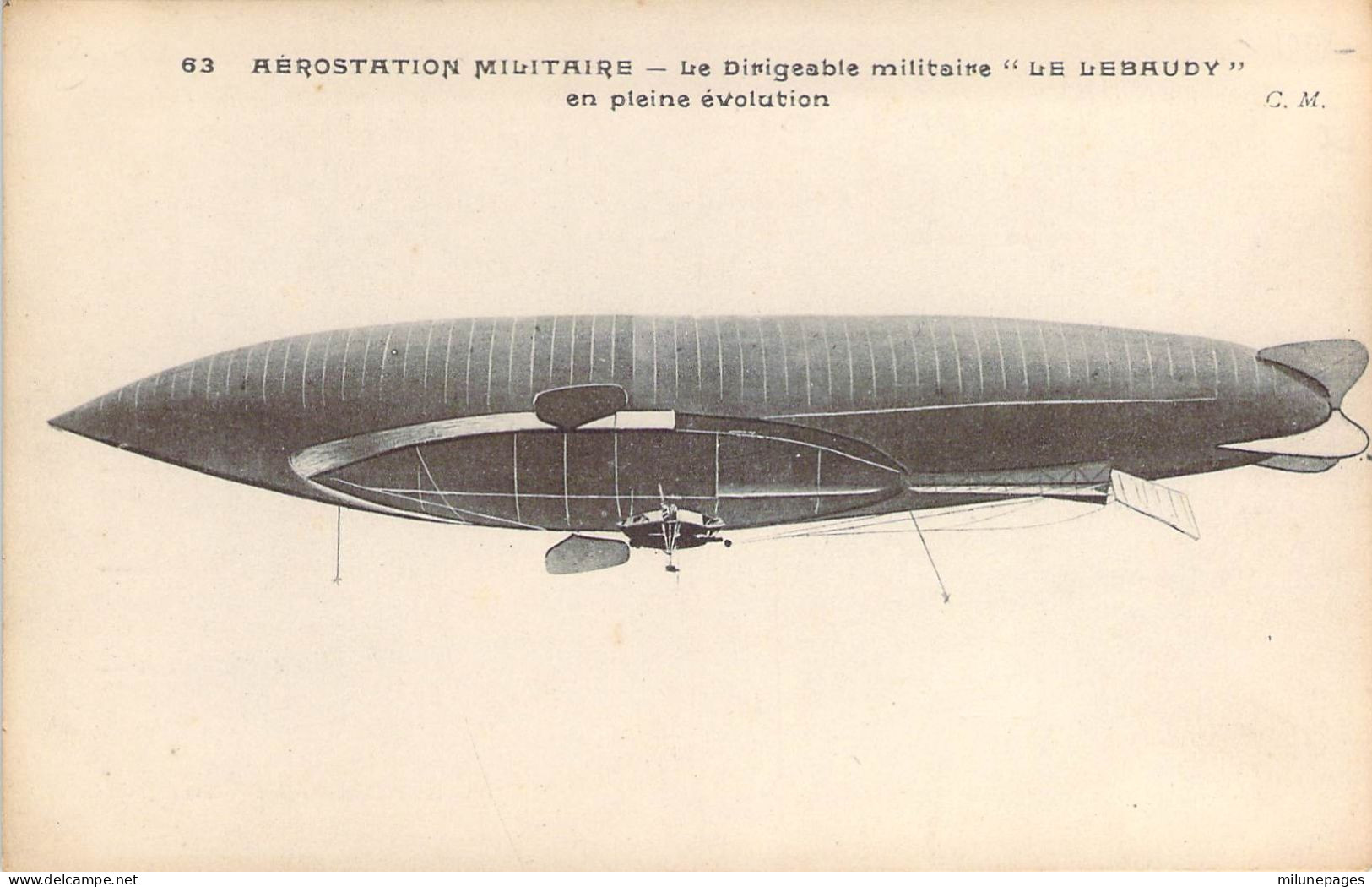 Dirigeable Militaire "Le Lebaudy" En Pleine évolution édition CM 63 - Zeppeline