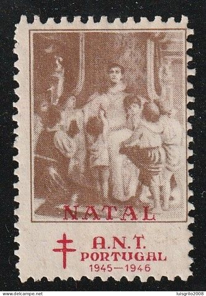 Vignette/ Vinheta, Portugal - ANT Assistência Nacional Tuberculosos, 1945-1946 Natal -|- MNG, Sans Gomme - Emissions Locales