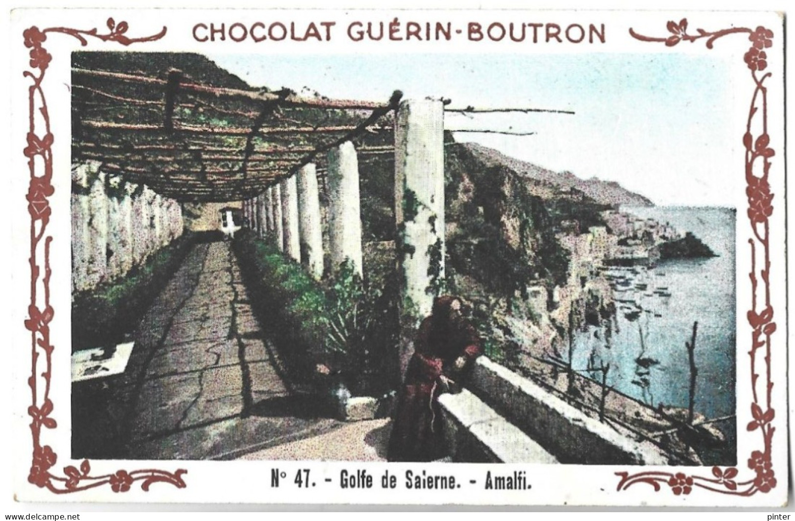 CHROMO - Chocolat GUERIN BOUTRON - N° 44 - GOLFE DE SATERNE - Amalfi - Guerin Boutron