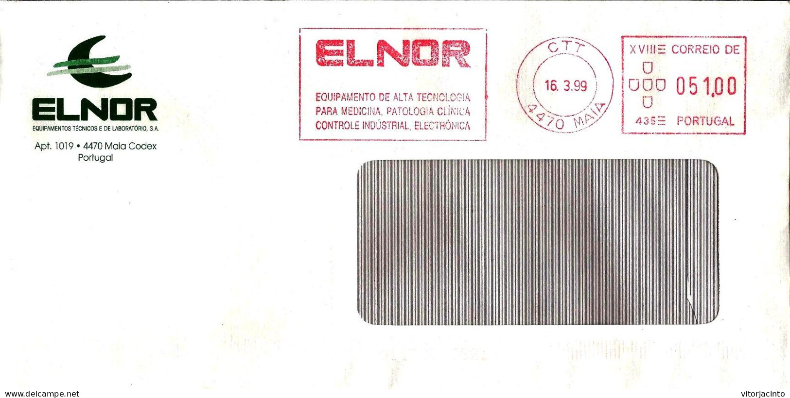 PORTUGAL - Mechanical Franchising With Advertising (ELNOR) - Storia Postale