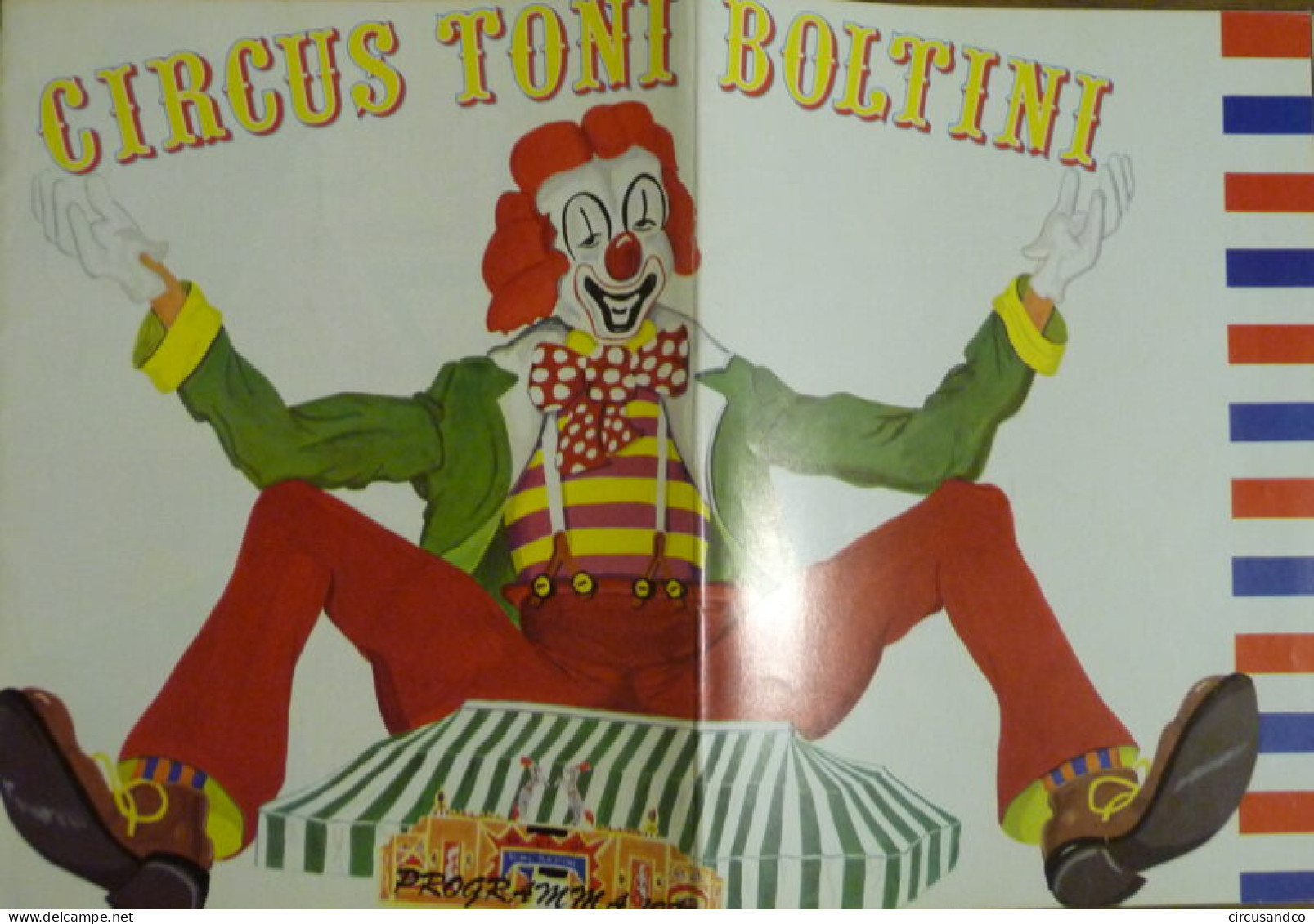 Programme Circus Toni Boltini 1972 Tournée - Collezioni