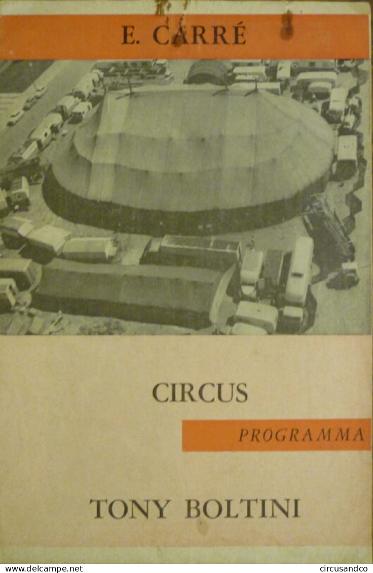 Programme Circus Toni Boltini 1960 ? - Collezioni