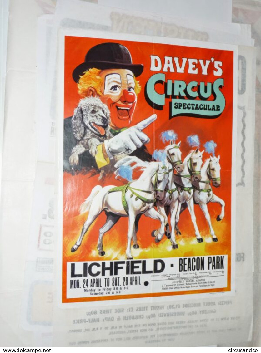 Affiche Davey's Circus 1978 - Lichfield - Collezioni