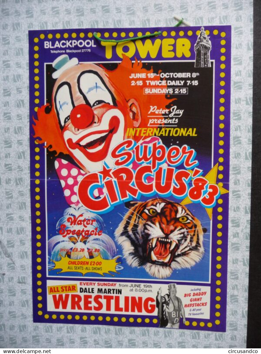 Affiche Blackpool Tower Super Circus 1983 - Collezioni