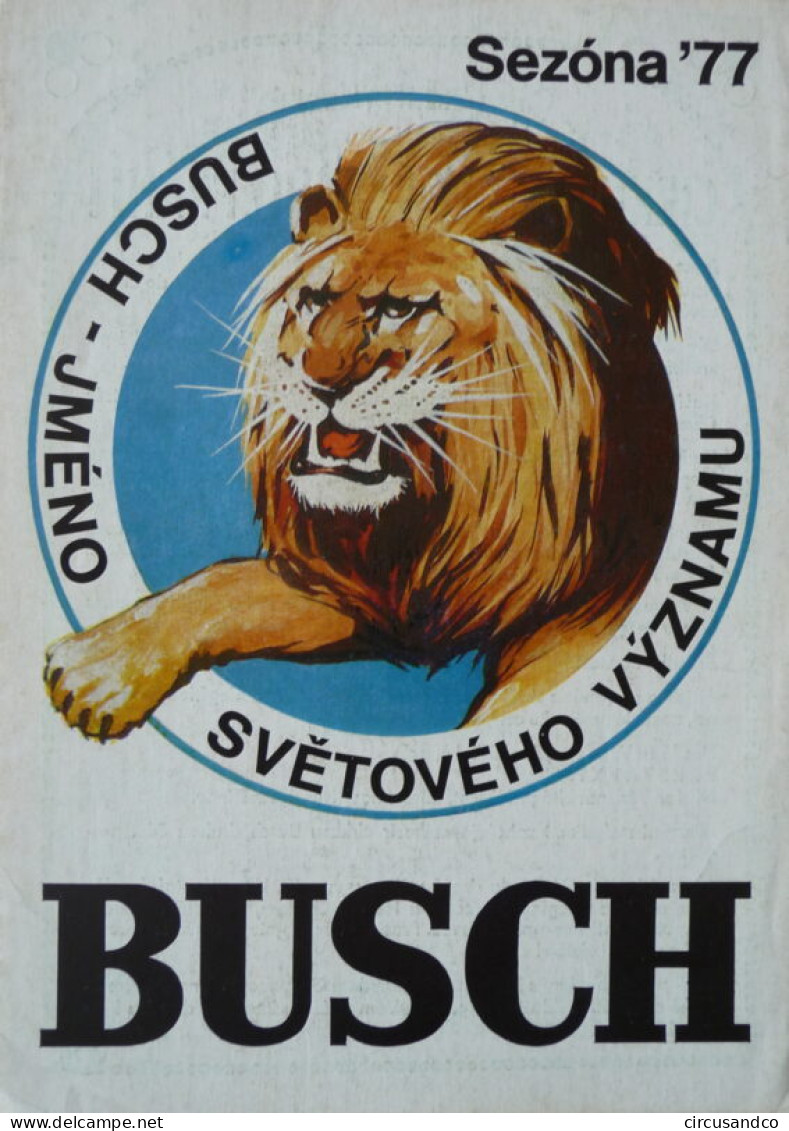 Programme Zirkus Busch 1977 - Tournée Tchécoslovaquie - Collezioni