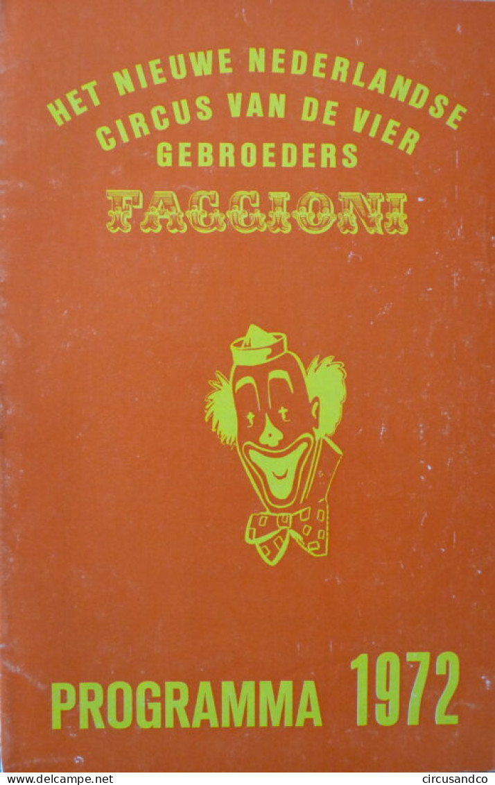Programme Circus Faggioni 1972 - Collezioni