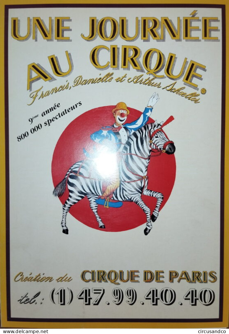 Programme Le Cirque De Paris 1995 - 1996 Version Scolaires - Collezioni