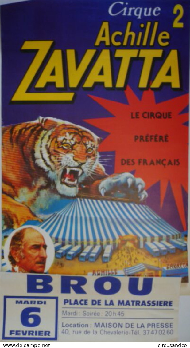 Affiche Cirque Achille Zavatta 2 - Brou - Collezioni