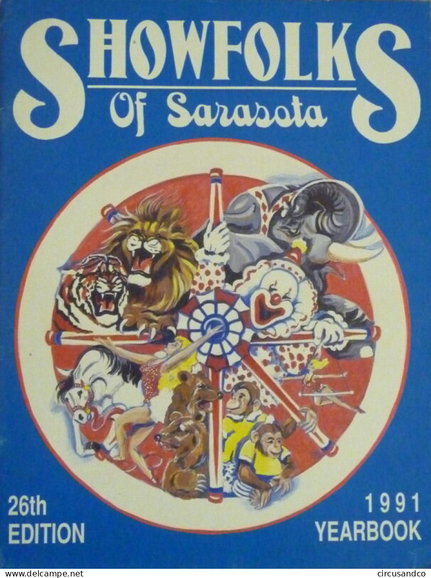 Brochure - Programme? 26th Edition Showfolks Of Sarasota Circus Yearbook 1991 - Collezioni