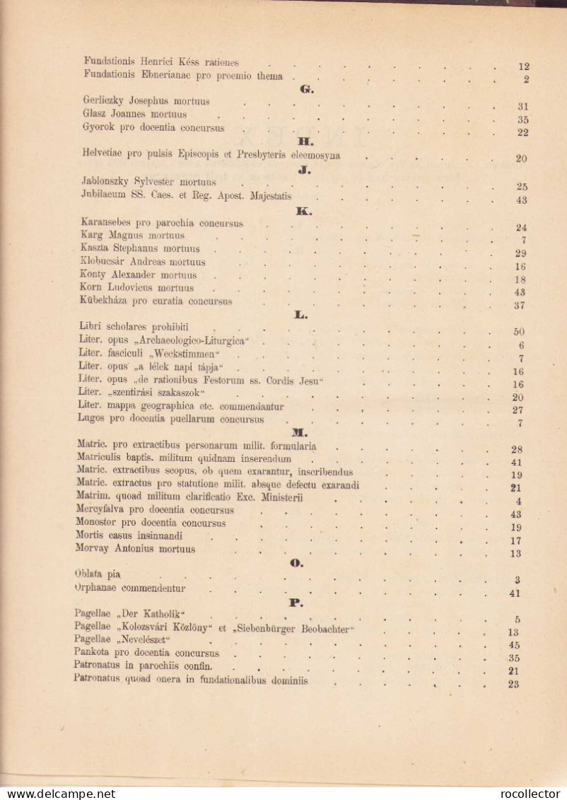 Ordines Circulares Ad Venerabilem Clerum Almae Diocesis Csanádiensis De Anno 1873, 1874-1876, 1877-1878, 1880 Temesvar - Libri Vecchi E Da Collezione