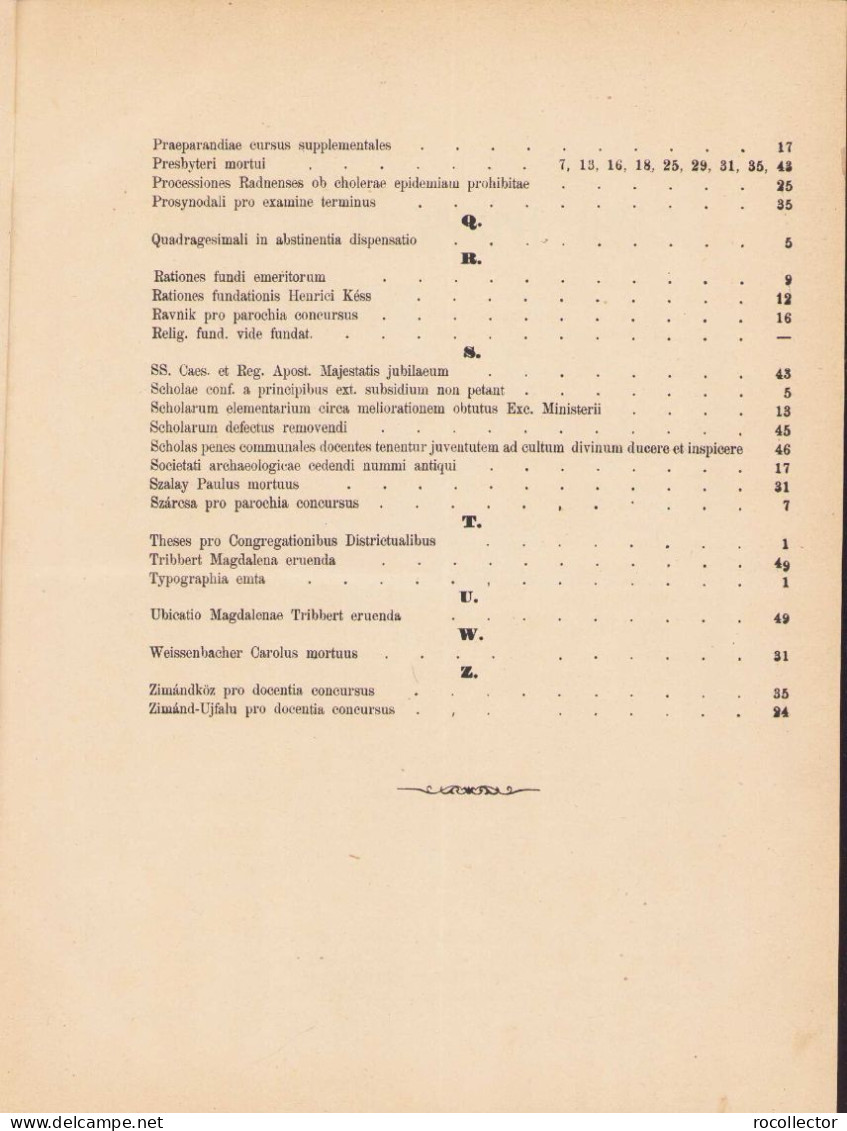 Ordines Circulares Ad Venerabilem Clerum Almae Diocesis Csanádiensis De Anno 1873, 1874-1876, 1877-1878, 1880 Temesvar - Alte Bücher