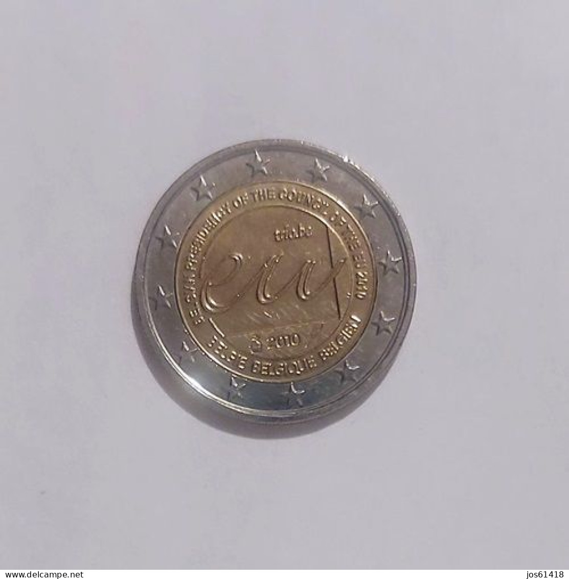 2 Euros Bèlgica / Belgium  2010 Presidencia Consejo Europeo Sin Circular - Bélgica