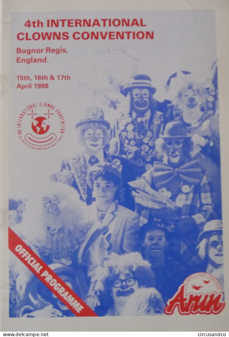 Programme Circus 4th International Clowns Convention 1988 - Collezioni