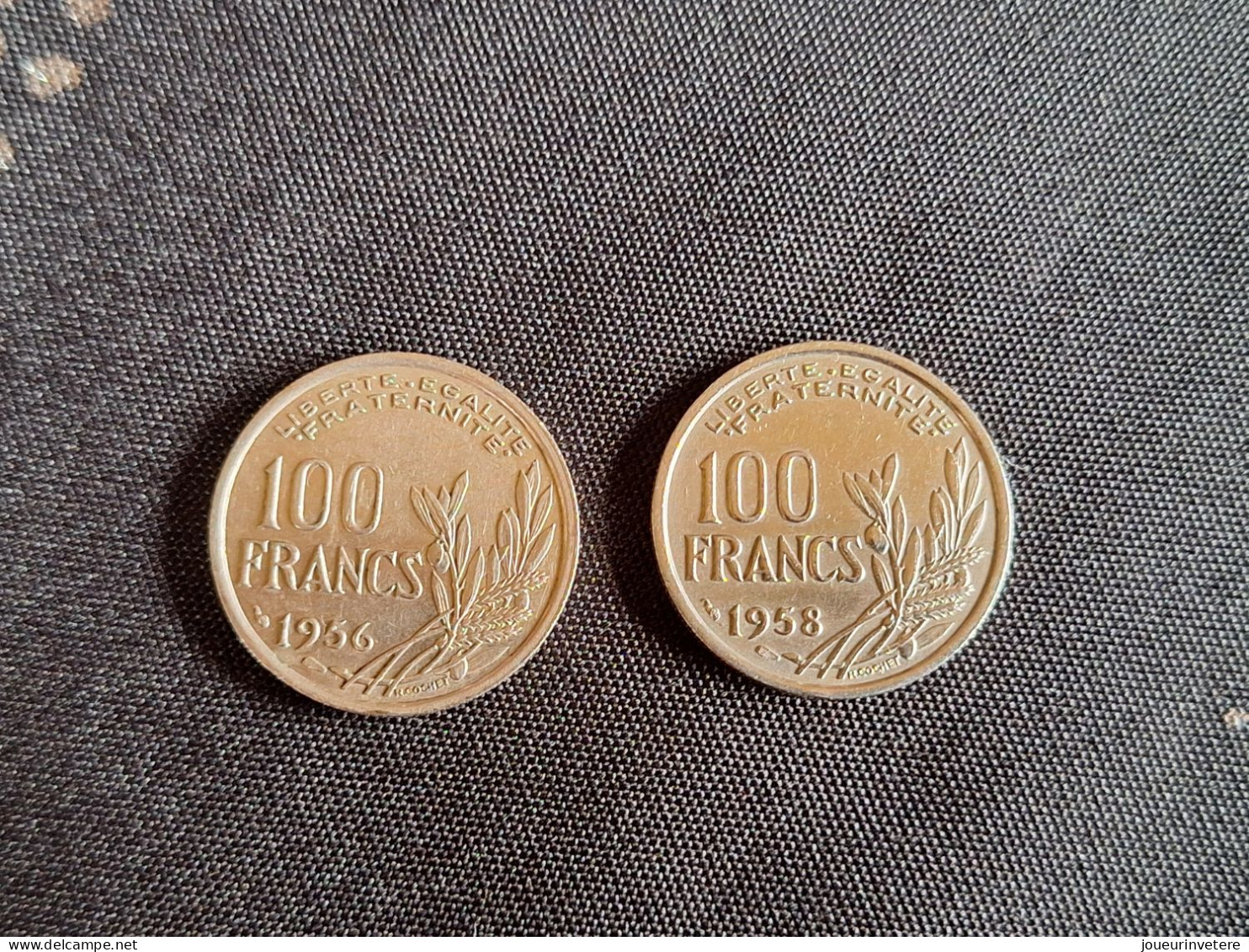 Monnaie, France, Coche-1- Lot De 2 Pièces De 100 Francs, 1956et 1958  Ttb, - Sonstige – Europa