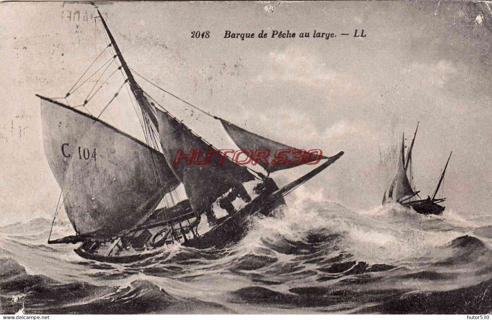 CPA BATEAUX - BARQUE DE PECHE AU LARGE - Fishing Boats