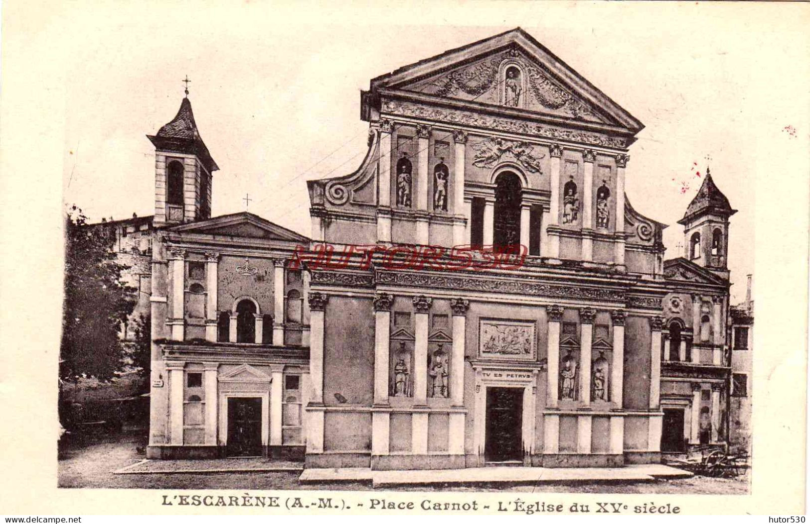 CPA L'ESCARENE - PLACE CARNOT - L'Escarène