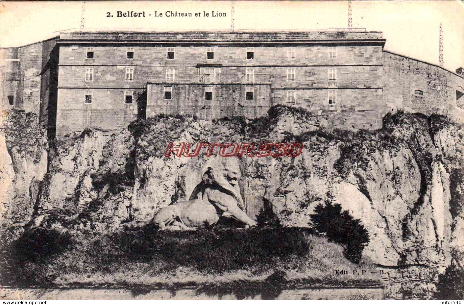 CPA BELFORT - LE CHATEAU ET LE LION - Belfort – Le Lion