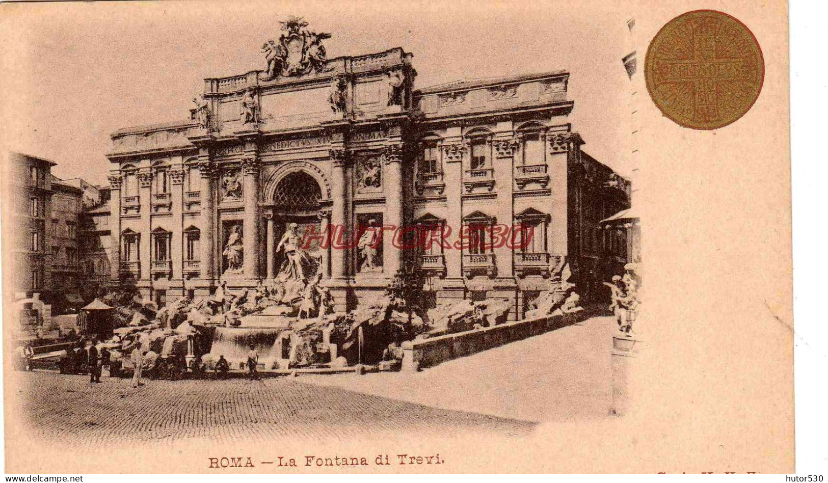 CPA ROMA - CARTE COMMEMORATIVE ANNEE SAINTE 1900 - LA FONTANA DI TREVI - Fontana Di Trevi