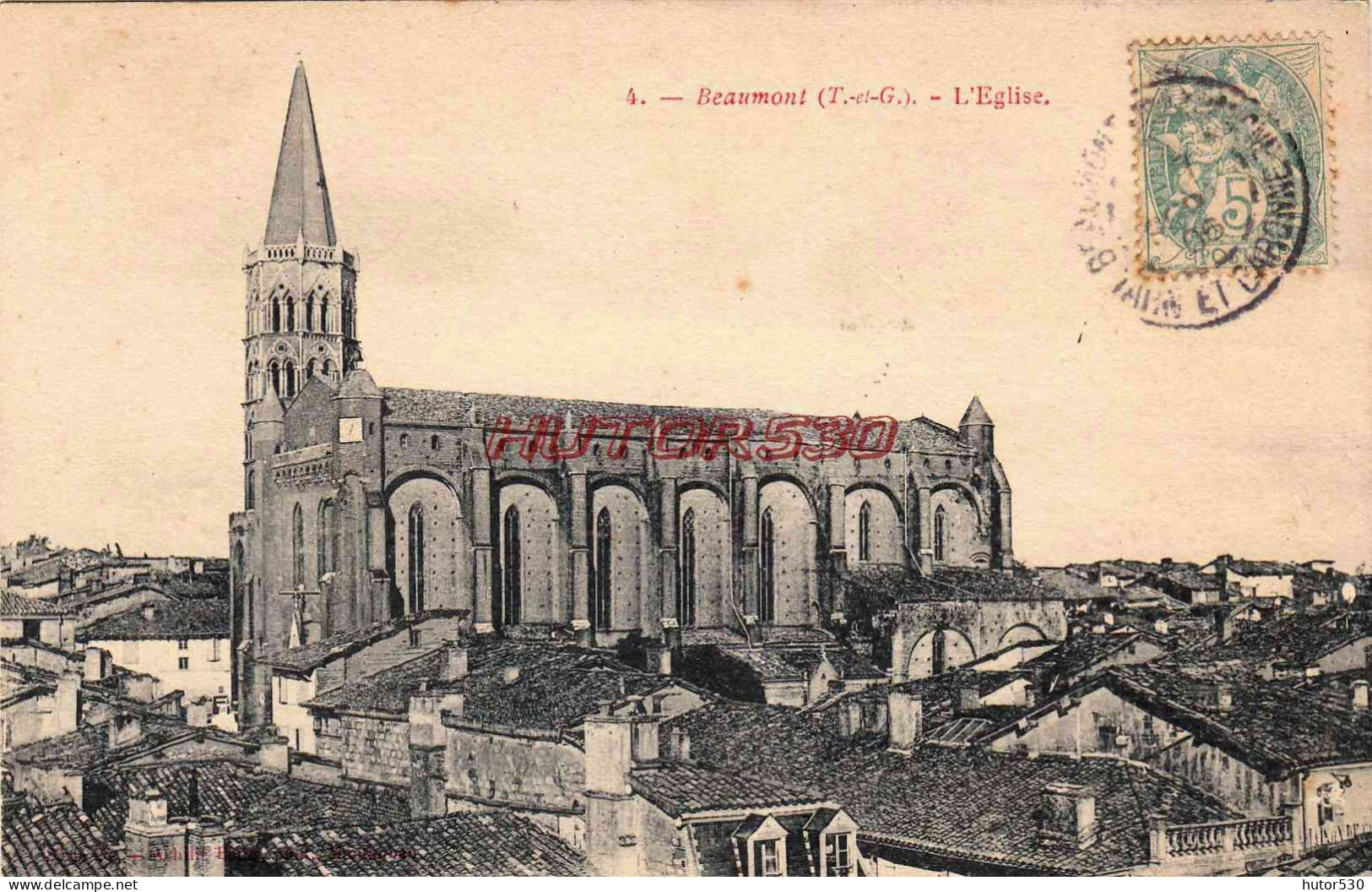 CPA BEAUMONT T. ET G. - L'EGLISE - Beaumont De Lomagne