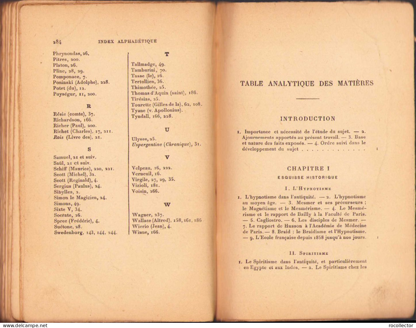 L’hypnotisme Et Le Spiritisme. Étude Médico-critique Par Dr. Joseph Lapponi, 1920, Paris 244SP - Old Books