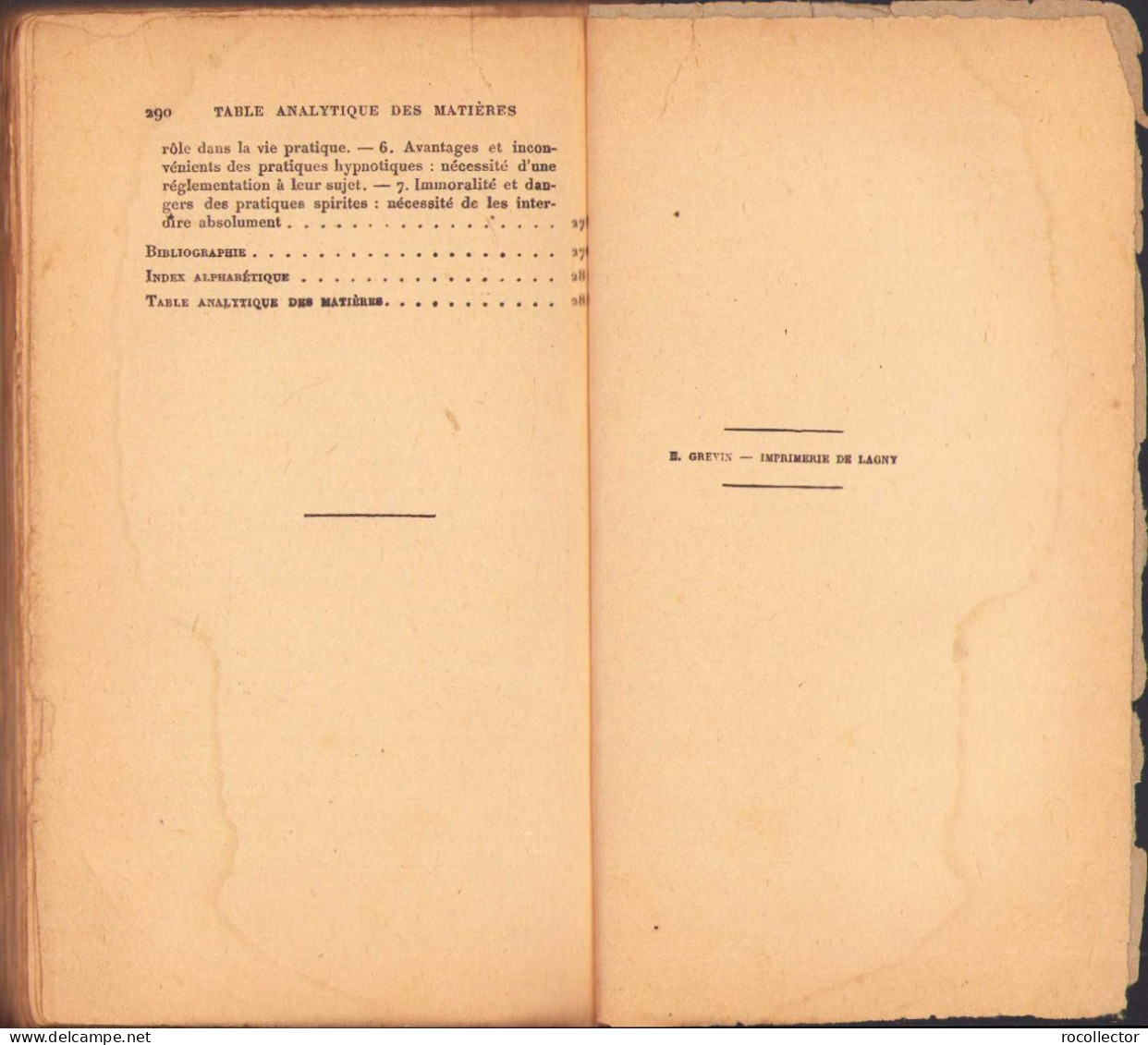 L’hypnotisme et le spiritisme. Étude médico-critique par dr. Joseph Lapponi, 1920, Paris 244SP